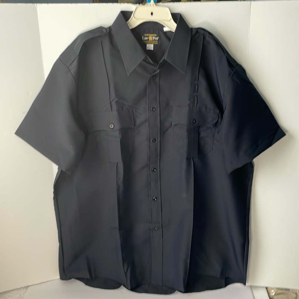 Law Pro Mens  Size 2X  ( 18 - 18 1/2 ) Poly Short  Sleeve Uniform Shirt  NWOT
